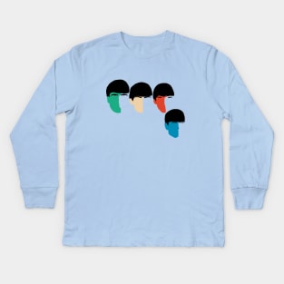 Beatles Silhouette Faces Kids Long Sleeve T-Shirt